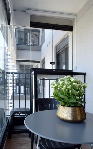 Studio para alugar com 34m², 1 quarto e sem vagaVaranda