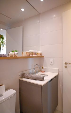 Apartamento à venda com 56m², 2 quartos e 1 vagaBanheiro Social
