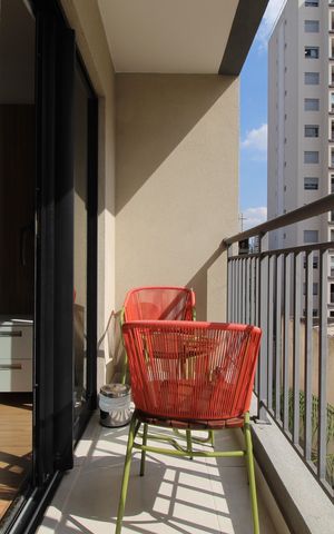 Studio para alugar com 31m², 1 quarto e sem vagaVaranda