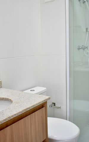 Studio para alugar com 26m², 1 quarto e sem vaga Studio para alugar com 26m², 1 quarto e sem vagaBanheiro