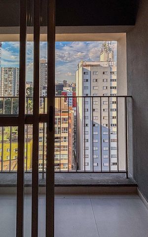 Studio à venda com 27m², 1 quarto e sem vaga Studio à venda com 27m², 1 quarto e sem vagaVaranda