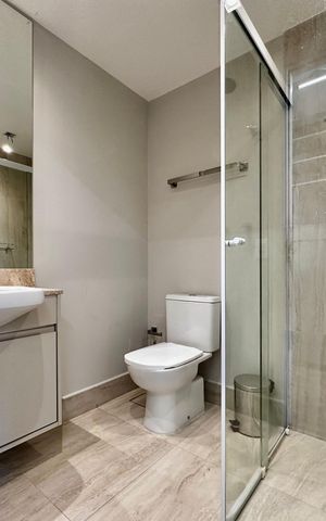 Studio para alugar com 24m², 1 quarto e sem vaga Studio para alugar com 24m², 1 quarto e sem vagaBanheiro