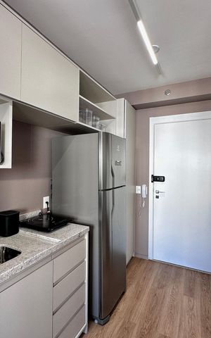 Studio para alugar com 24m², 1 quarto e sem vaga Studio para alugar com 24m², 1 quarto e sem vagaCozinha