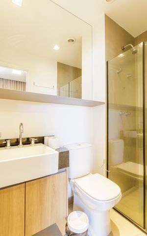Studio à venda com 34m², 1 quarto e sem vaga Studio à venda com 34m², 1 quarto e sem vagaBanheiro