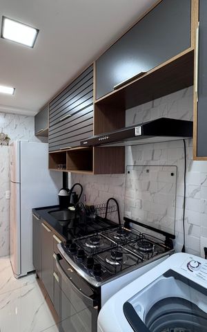 Apartamento para alugar com 46m², 2 quartos e 1 vaga Apartamento para alugar com 46m², 2 quartos e 1 vagaCozinha e Área de Serviço