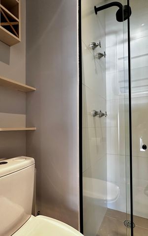 Studio para alugar com 24m², 1 quarto e sem vaga Studio para alugar com 24m², 1 quarto e sem vagaBanheiro