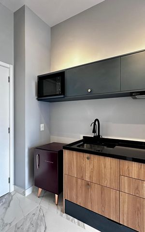 Studio para alugar com 24m², 1 quarto e sem vaga Studio para alugar com 24m², 1 quarto e sem vagaCozinha