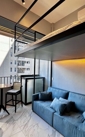 Studio para alugar com 24m², 1 quarto e sem vaga Studio para alugar com 24m², 1 quarto e sem vagaSala