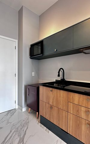 Studio para alugar com 24m², 1 quarto e sem vaga Studio para alugar com 24m², 1 quarto e sem vagaCozinha