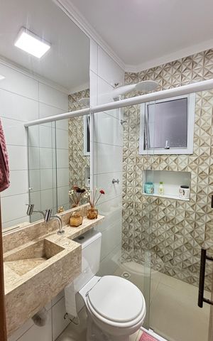 Apartamento à venda com 96m², 2 quartos e 1 vaga Apartamento à venda com 96m², 2 quartos e 1 vagaBanheiro