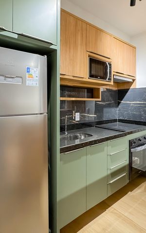 Studio à venda com 28m², 1 quarto e sem vagaCozinha