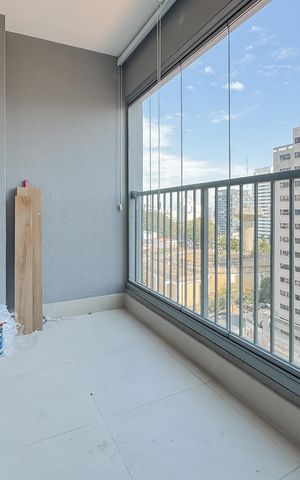 Studio à venda com 28m², 1 quarto e sem vagaVaranda