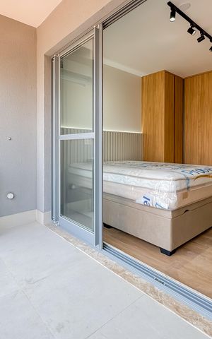 Studio à venda com 28m², 1 quarto e sem vagaVaranda