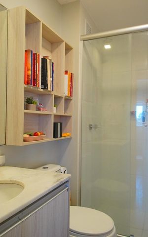 Apartamento à venda com 64m², 2 quartos e 1 vagaBanheiro corredor