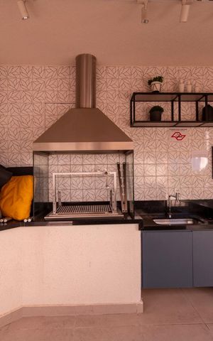 Studio à venda com 45m², 1 quarto e 1 vaga Studio à venda com 45m², 1 quarto e 1 vagaÁrea comum - Churrasqueira