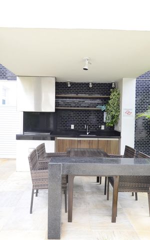 Apartamento à venda com 44m², 1 quarto e 1 vagaChurrasqueira