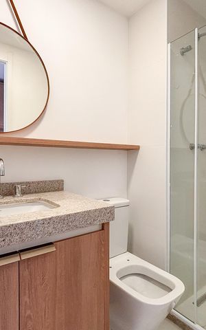Studio para alugar com 28m², 1 quarto e sem vaga Studio para alugar com 28m², 1 quarto e sem vagaBanheiro