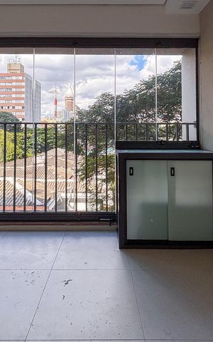 Studio para alugar com 28m², 1 quarto e sem vaga Studio para alugar com 28m², 1 quarto e sem vagaVaranda