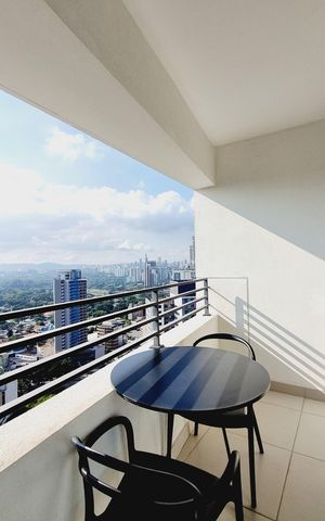 Apartamento para alugar com 25m², 1 quarto e 1 vaga Apartamento para alugar com 25m², 1 quarto e 1 vagaVaranda da Sala/Quarto