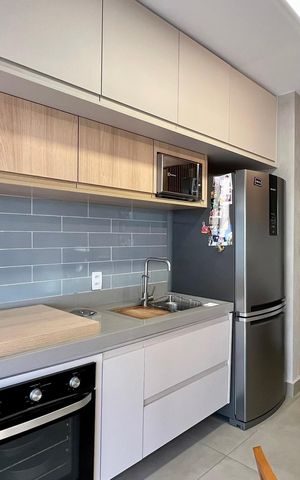 Apartamento à venda com 57m², 1 quarto e 2 vagas Apartamento à venda com 57m², 1 quarto e 2 vagasCozinha