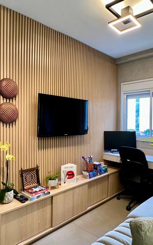 Apartamento à venda com 57m², 1 quarto e 2 vagas Apartamento à venda com 57m², 1 quarto e 2 vagasSala de TV