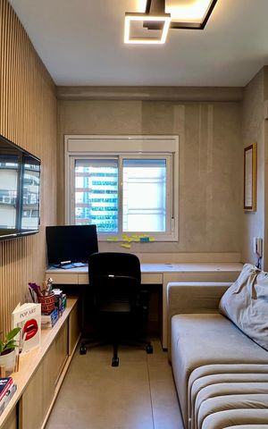 Apartamento à venda com 57m², 1 quarto e 2 vagas Apartamento à venda com 57m², 1 quarto e 2 vagasSala de TV