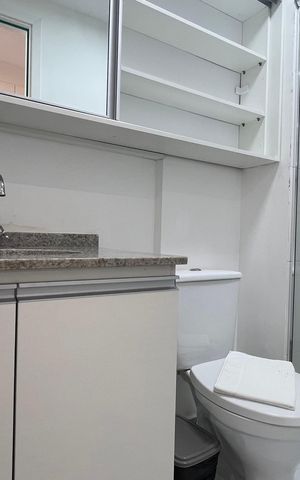 Studio para alugar com 24m², 1 quarto e sem vaga Studio para alugar com 24m², 1 quarto e sem vagaBanheiro