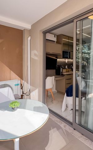 Studio para alugar com 24m², 1 quarto e sem vaga Studio para alugar com 24m², 1 quarto e sem vagaVaranda