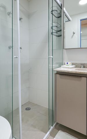 Studio para alugar com 24m², 1 quarto e sem vaga Studio para alugar com 24m², 1 quarto e sem vagaBanheiro