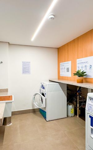Studio para alugar com 24m², 1 quarto e sem vaga Studio para alugar com 24m², 1 quarto e sem vagaLavanderia