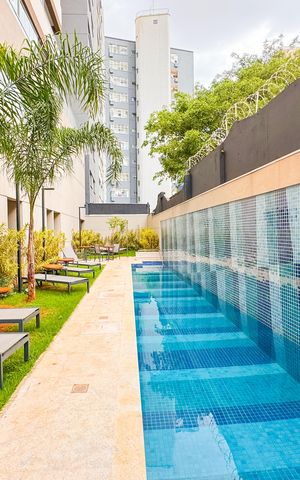 Studio para alugar com 24m², 1 quarto e sem vaga Studio para alugar com 24m², 1 quarto e sem vagaPiscina