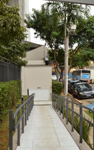 Apartamento para alugar com 34m², 2 quartos e 1 vagaFachada + Plaquinha
