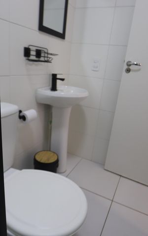 Apartamento para alugar com 38m², 1 quarto e sem vagaBanheiro da Suíte