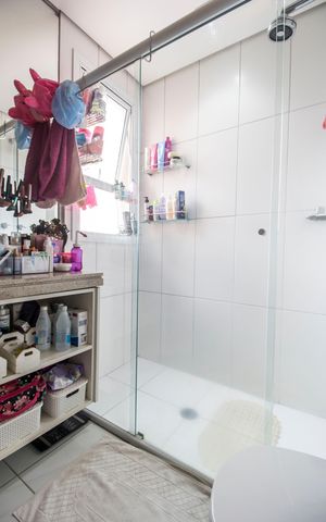 Apartamento à venda com 107m², 3 quartos e 2 vagasBanheiro da Suíte