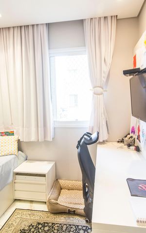 Apartamento à venda com 107m², 3 quartos e 2 vagasQuarto 2