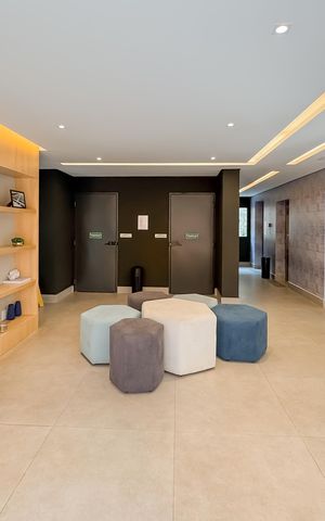 Apartamento à venda com 25m², 1 quarto e sem vaga Apartamento à venda com 25m², 1 quarto e sem vagaHall social
