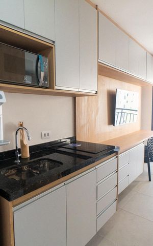 Studio à venda com 26m², 1 quarto e sem vaga Studio à venda com 26m², 1 quarto e sem vagaCozinha