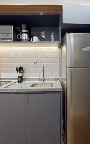 Studio à venda com 26m², 1 quarto e sem vaga Studio à venda com 26m², 1 quarto e sem vagaCozinha