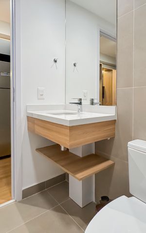 Studio à venda com 26m², 1 quarto e sem vaga Studio à venda com 26m², 1 quarto e sem vagaBanheiro