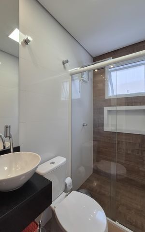 Apartamento à venda com 48m², 1 quarto e 1 vagaBanheiro Social