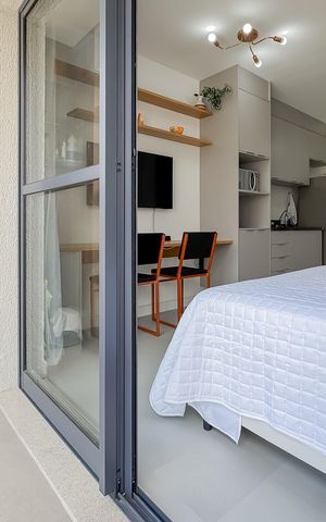 Studio à venda com 23m², 1 quarto e sem vaga Studio à venda com 23m², 1 quarto e sem vagaVaranda