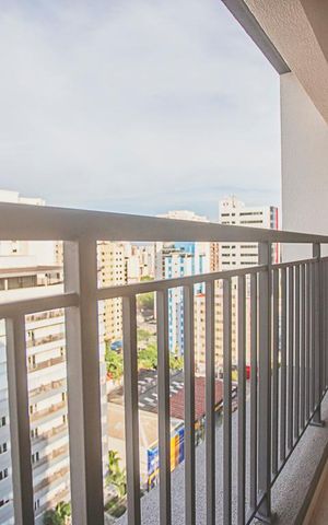 Studio para alugar com 27m², 1 quarto e sem vaga Studio para alugar com 27m², 1 quarto e sem vagaVaranda