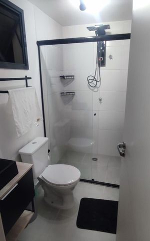 Studio para alugar com 25m², 1 quarto e sem vaga Studio para alugar com 25m², 1 quarto e sem vagaBanheiro