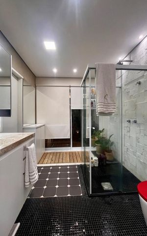 Apartamento à venda com 80m², 1 quarto e 2 vagas Apartamento à venda com 80m², 1 quarto e 2 vagasBanheiro da Suíte