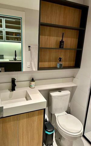 Studio à venda com 26m², 1 quarto e sem vaga Studio à venda com 26m², 1 quarto e sem vagaBanheiro