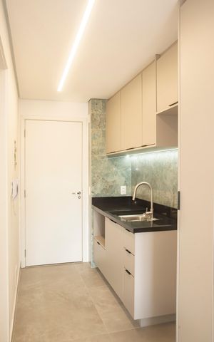 Studio à venda com 26m², 1 quarto e sem vagaCozinha