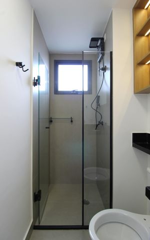 Studio para alugar com 26m², 1 quarto e sem vagaBanheiro da Suíte
