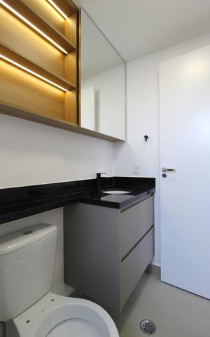 Studio para alugar com 26m², 1 quarto e sem vagaBanheiro da Suíte