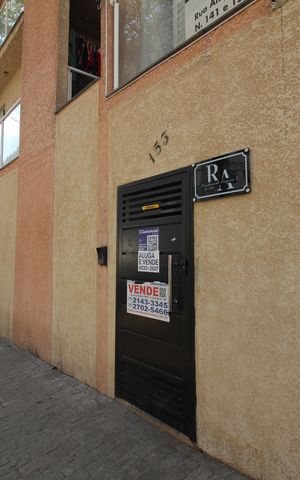 Studio para alugar com 35m², 1 quarto e sem vagaFachada e placa