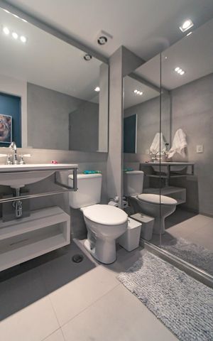 Apartamento à venda com 74m², 2 quartos e 2 vagasBanheiro Social